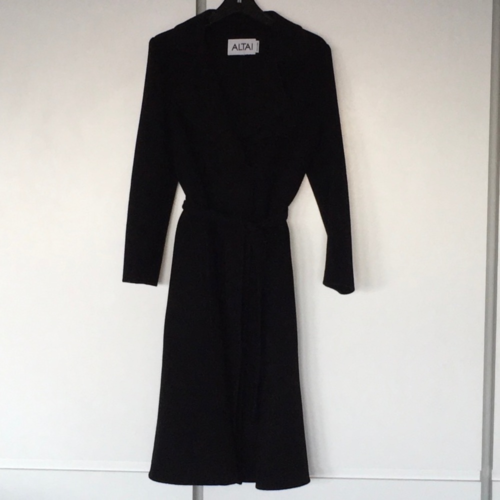 Altai Black Wool Coat
